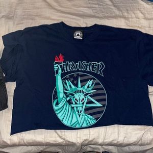 cropped thrasher shirt